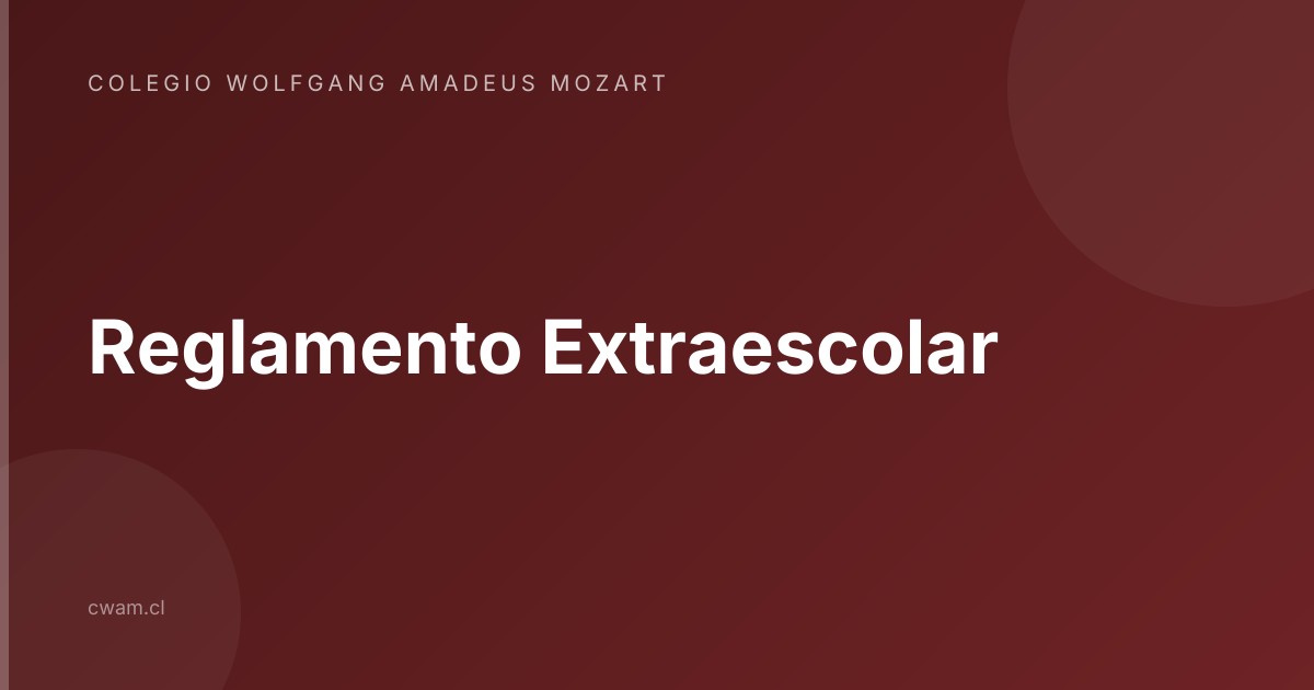 Reglamento Extraescolar